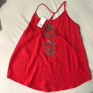 Woven cami size L. Never worn tags still attached